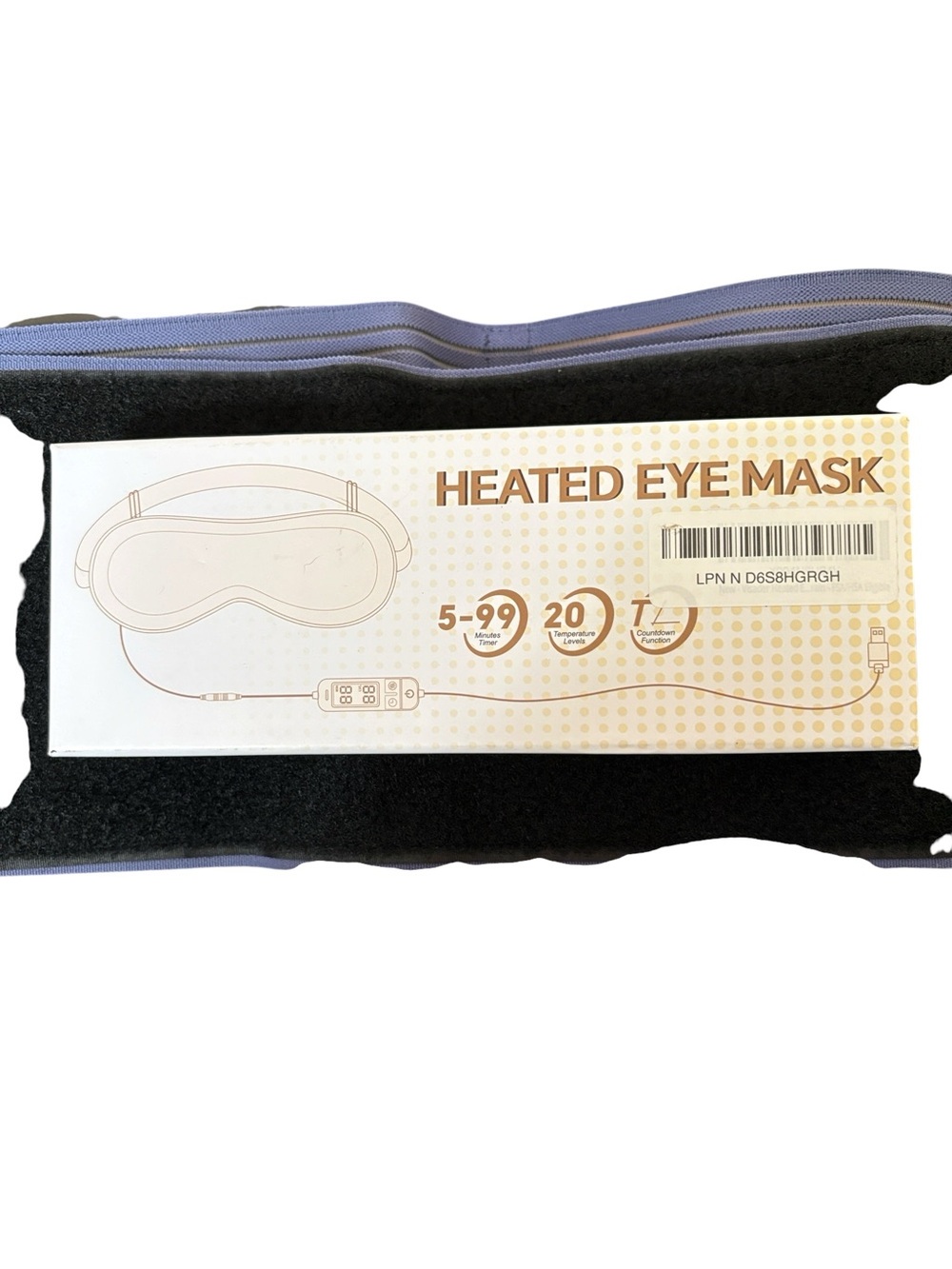 Heated Eye Mask - Black and Gray